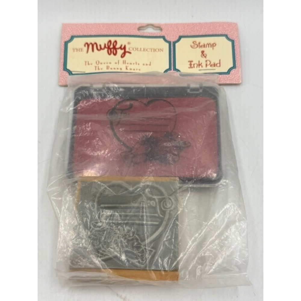 The Muffy Collection Queen of Hearts Bunny Knave Stamp and Ink Pad Set New